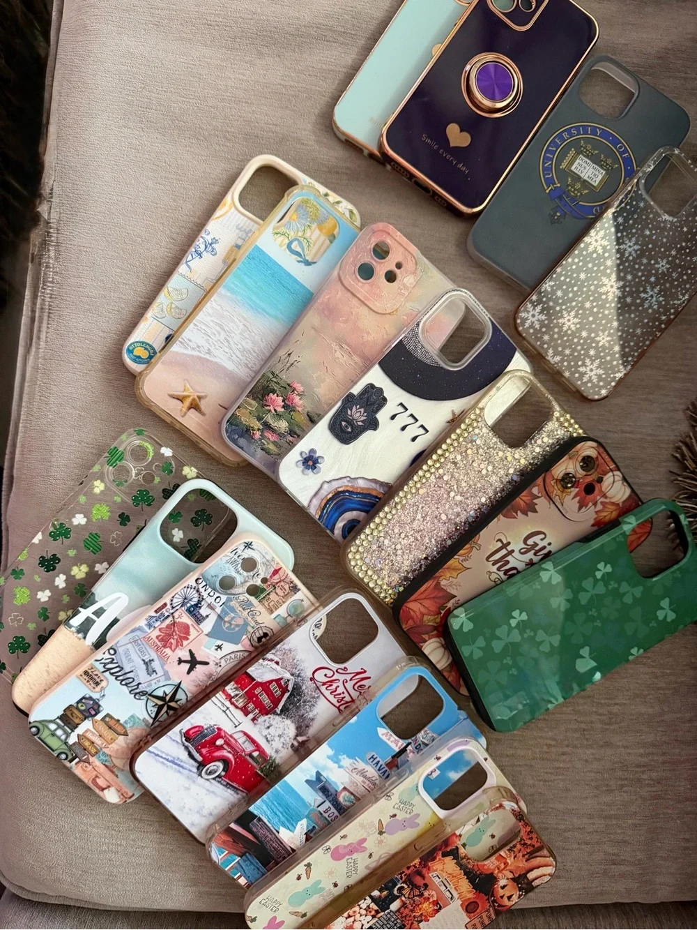 Assorted Decorative Patterned Phone Cases - Unbranded
